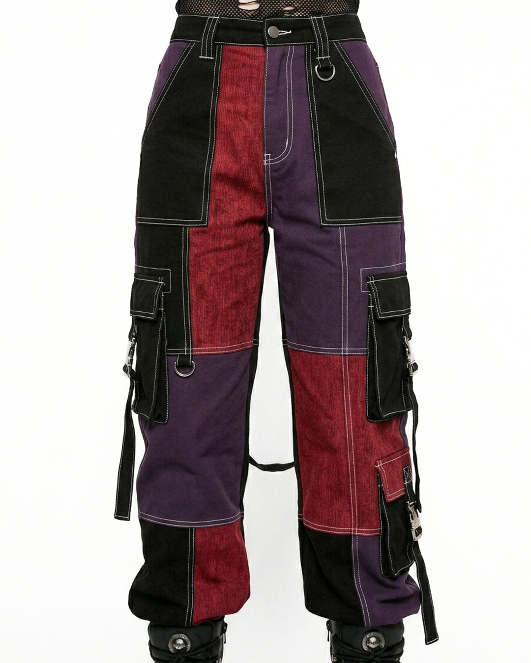 Women's Patchwork Cargo Pants | Alternative Gothic Style