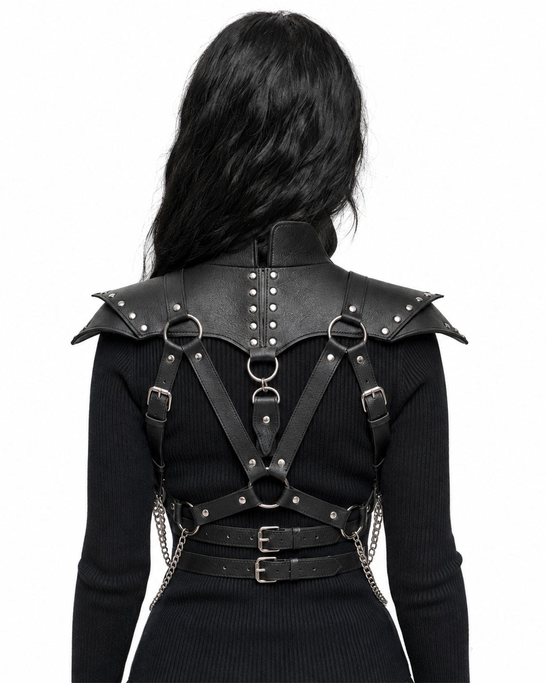 Women’s Gothic Shoulder Body Harness with Chains