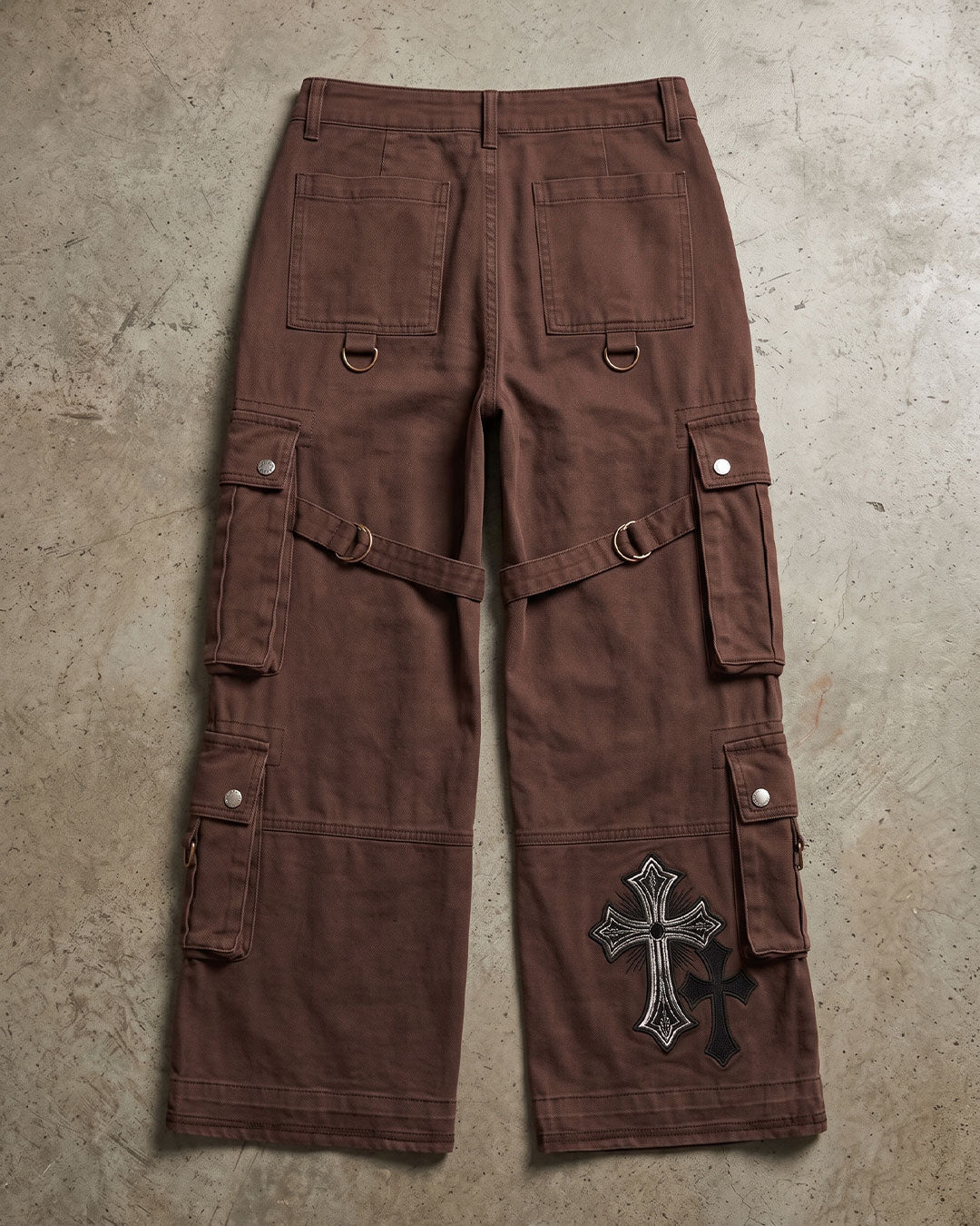 Brown Cargo Pants for Women | Wide Leg Cargo Pants