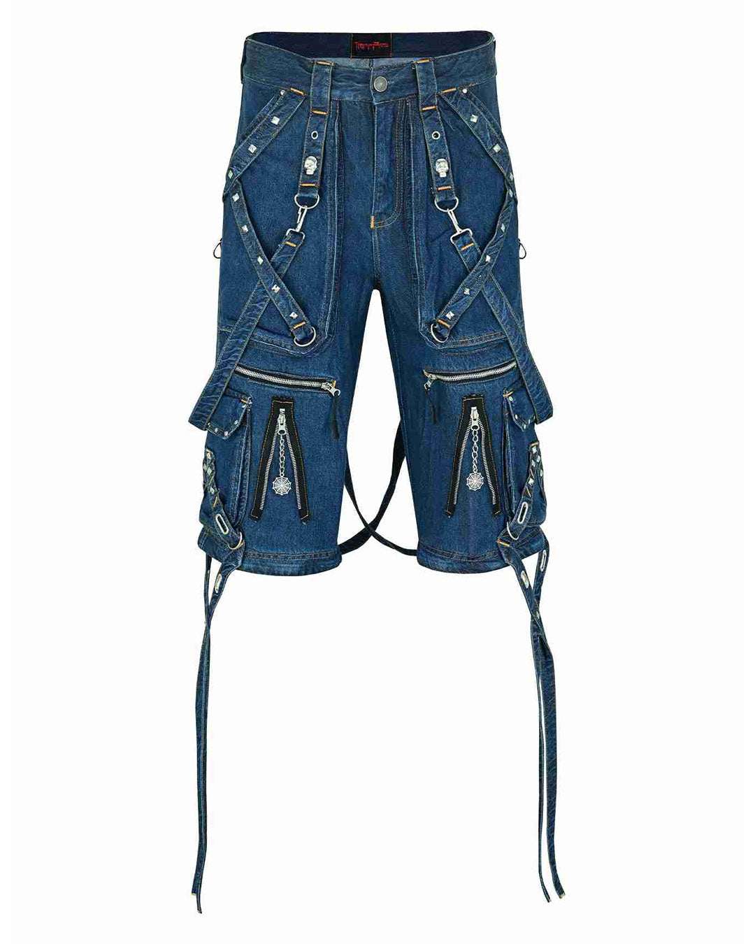 Y2k Denim Cargo Jeans With Straps