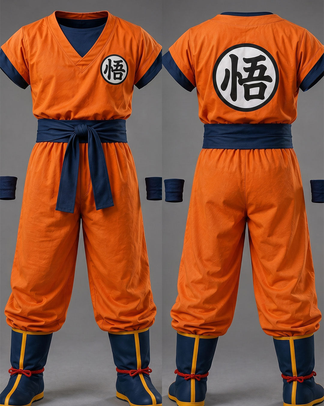 Orange Anime Martial Arts Cosplay Costume