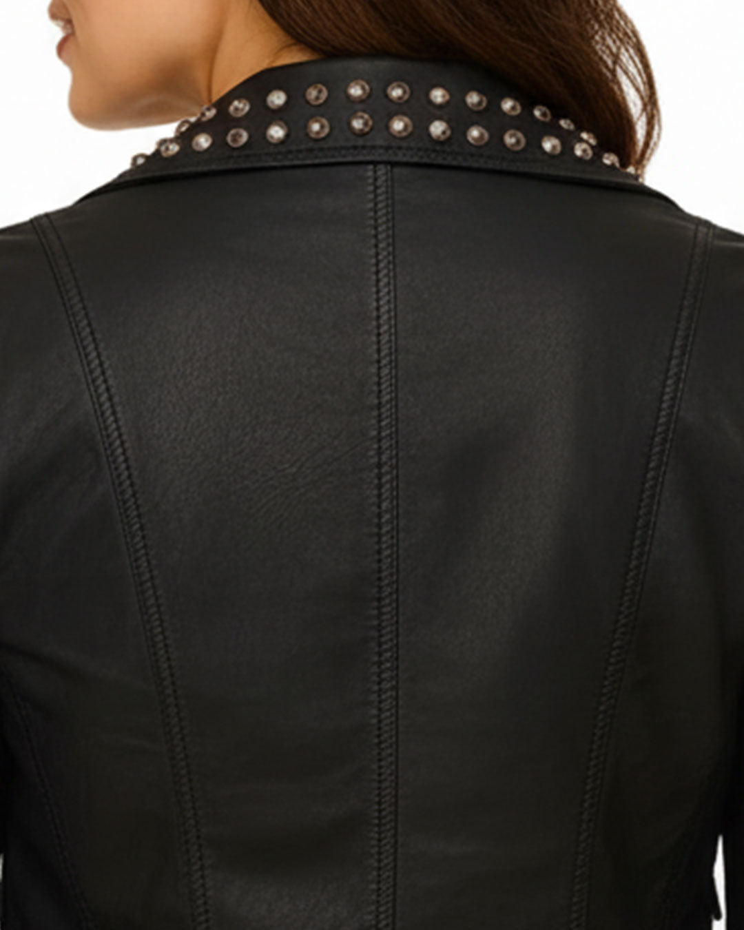Black Spike Leather Jacket