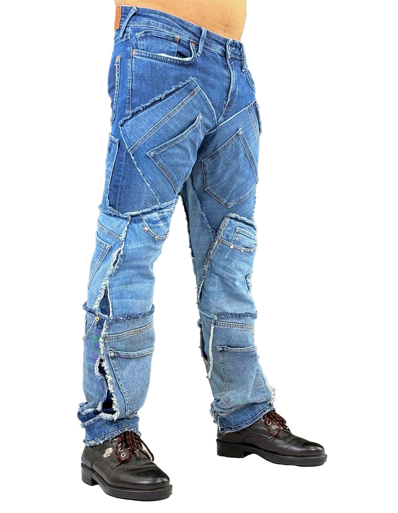 Patchwork Denim Jeans