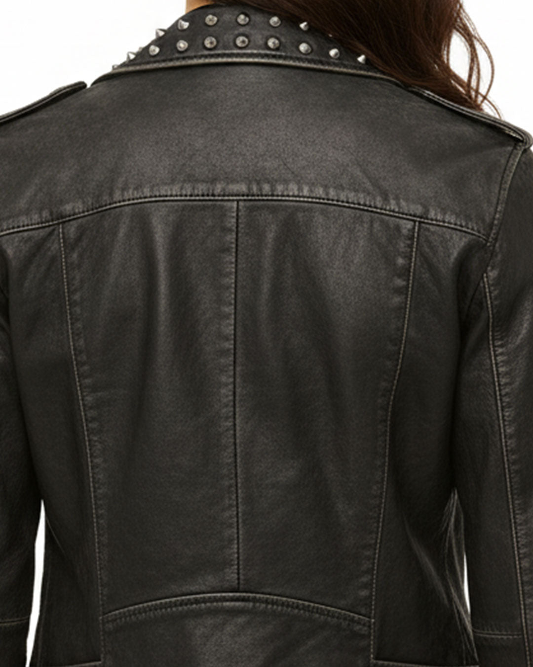Women's Balfern Studded Leather Biker Jacket