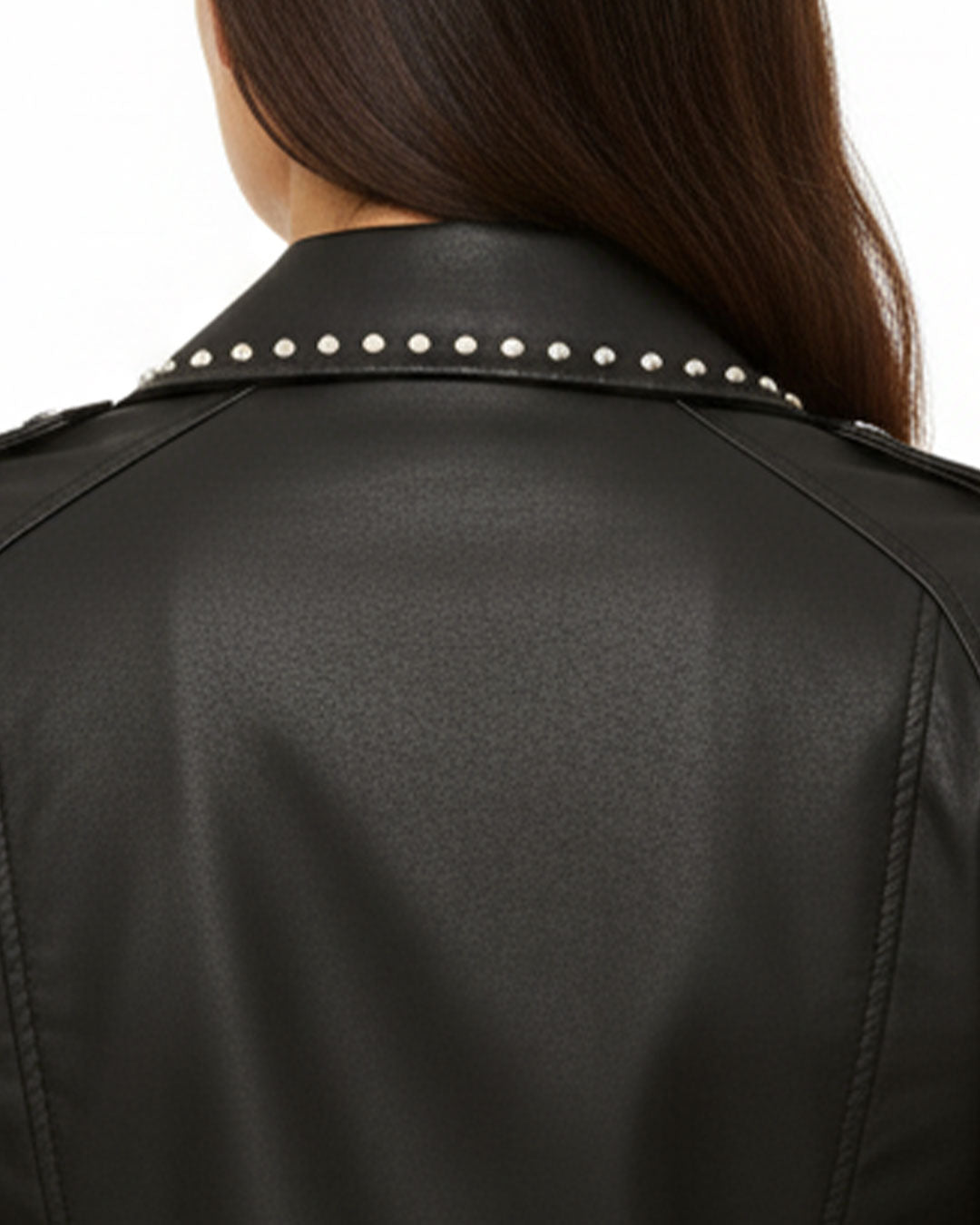 Dani Black Studded Leather Jacket