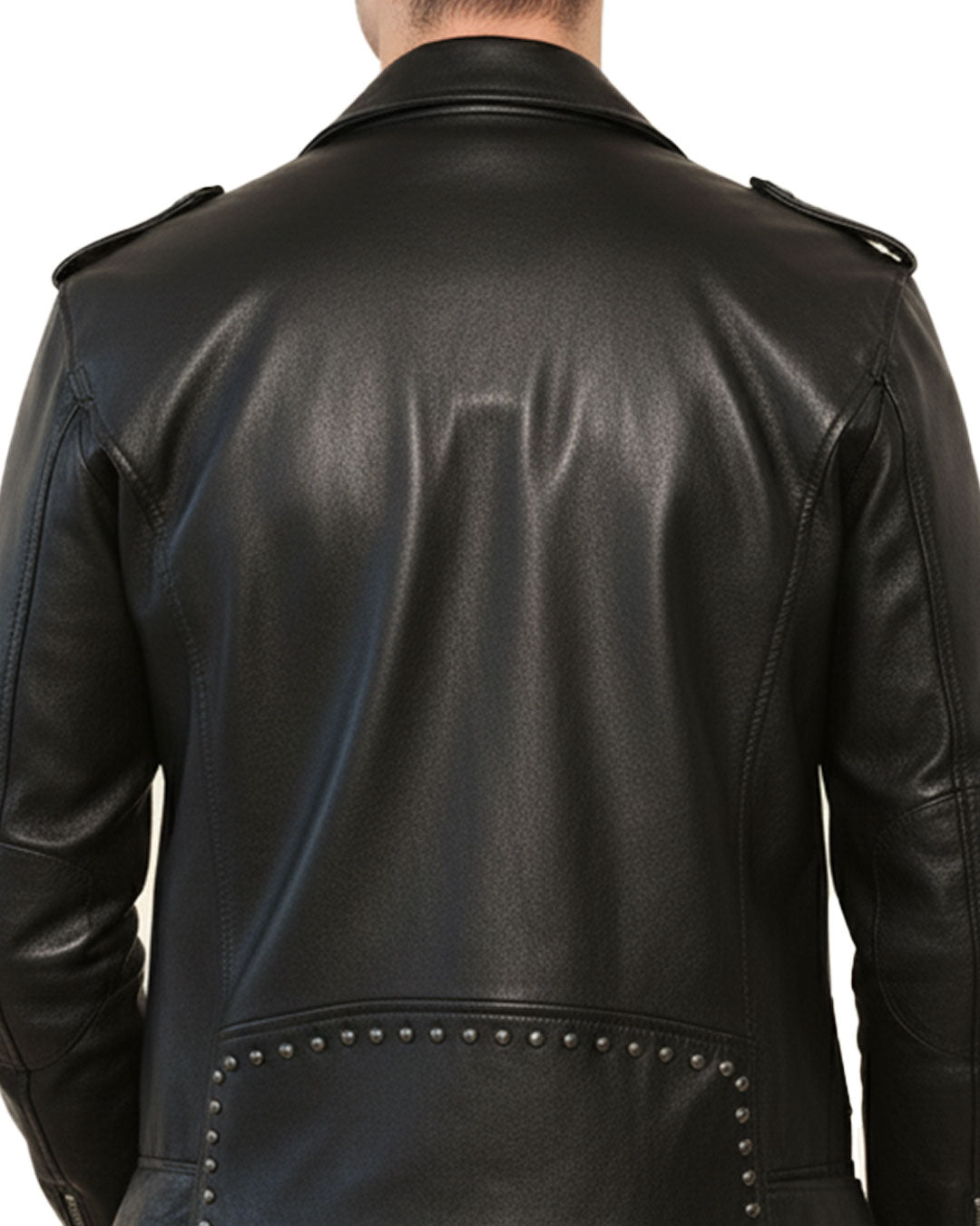Black Rocker Studded Leather Jacket