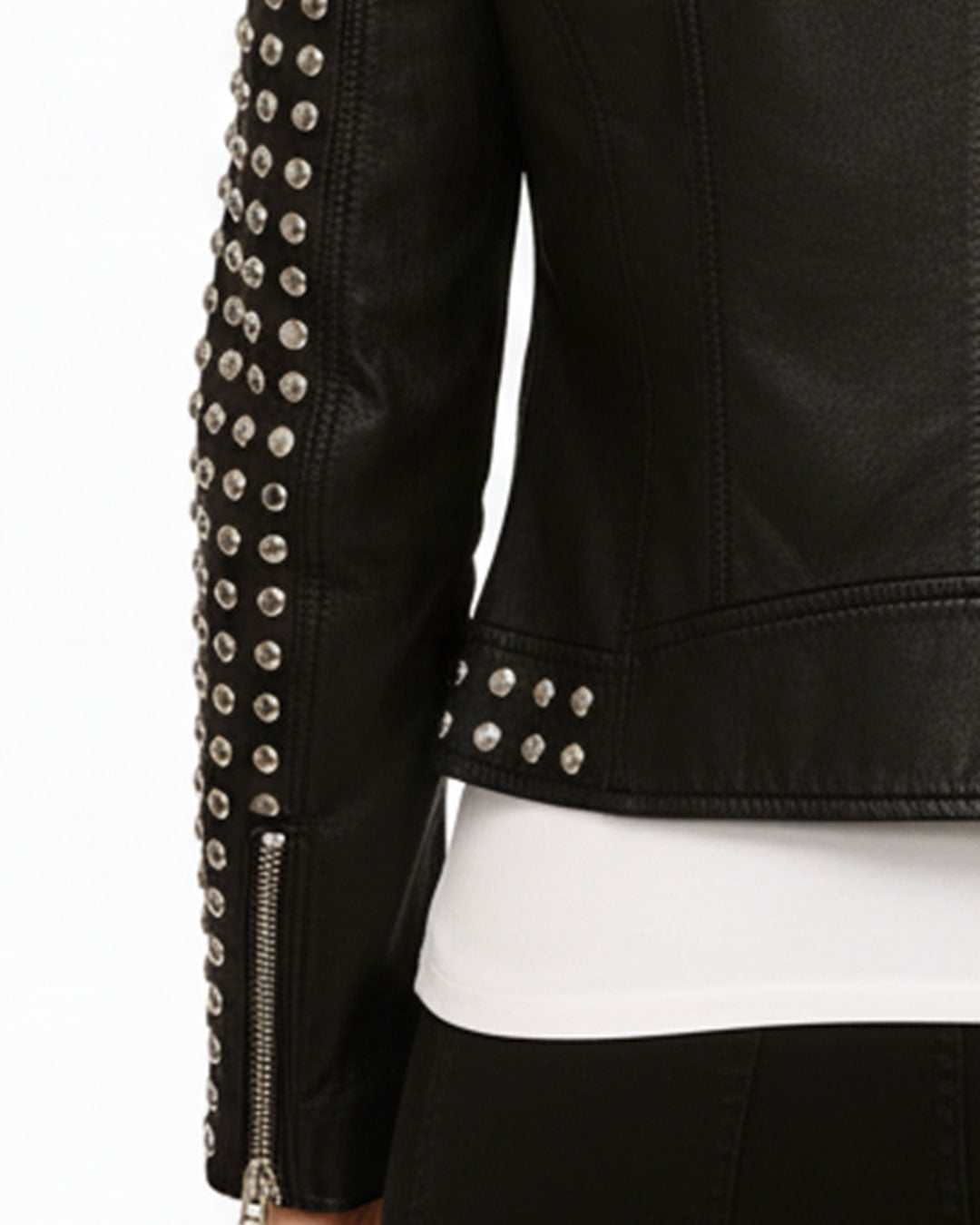 Black Studded Leather Jacket
