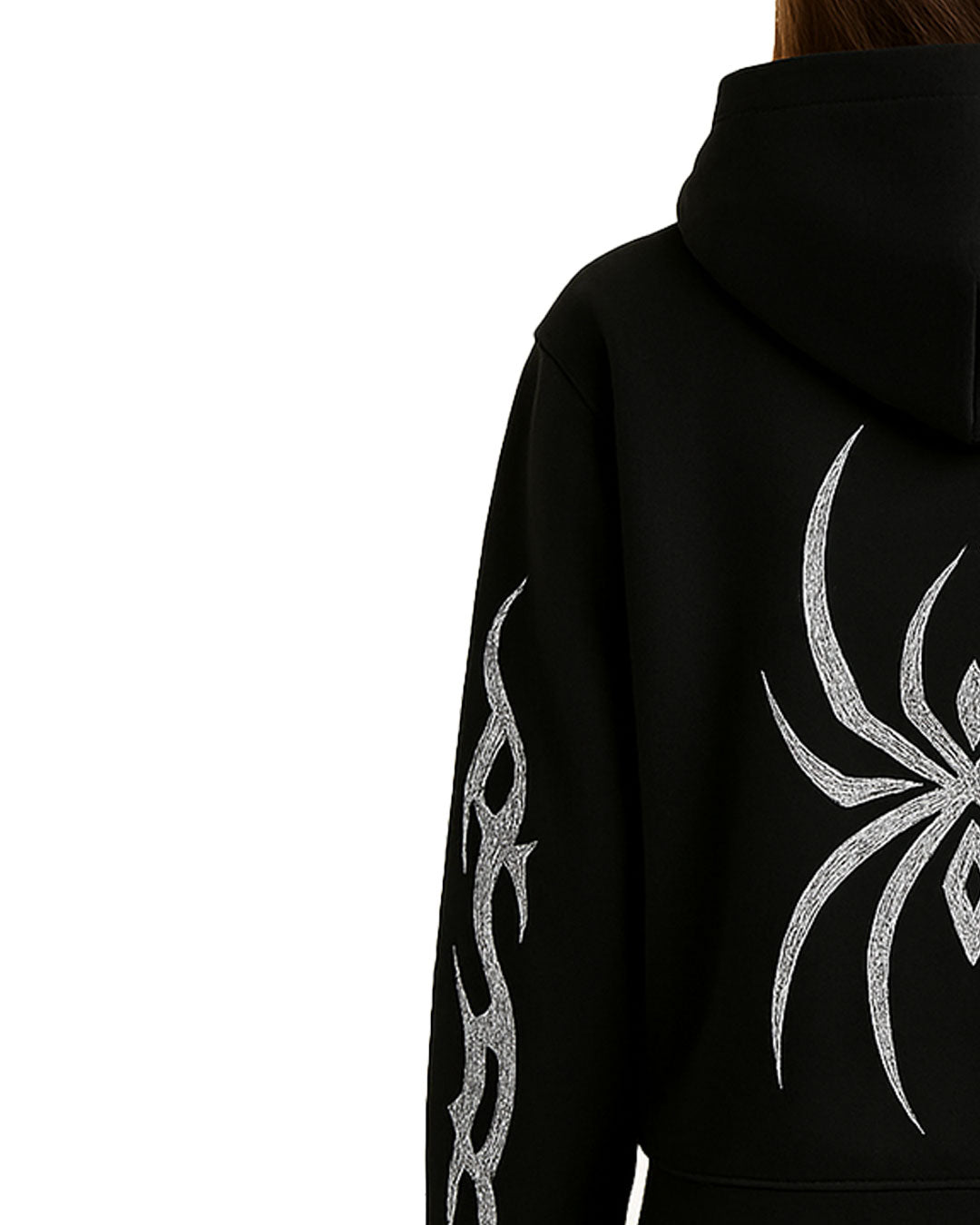 Unisex Black Tribal Graphic Hoodie – Zip Up Sweatshirt