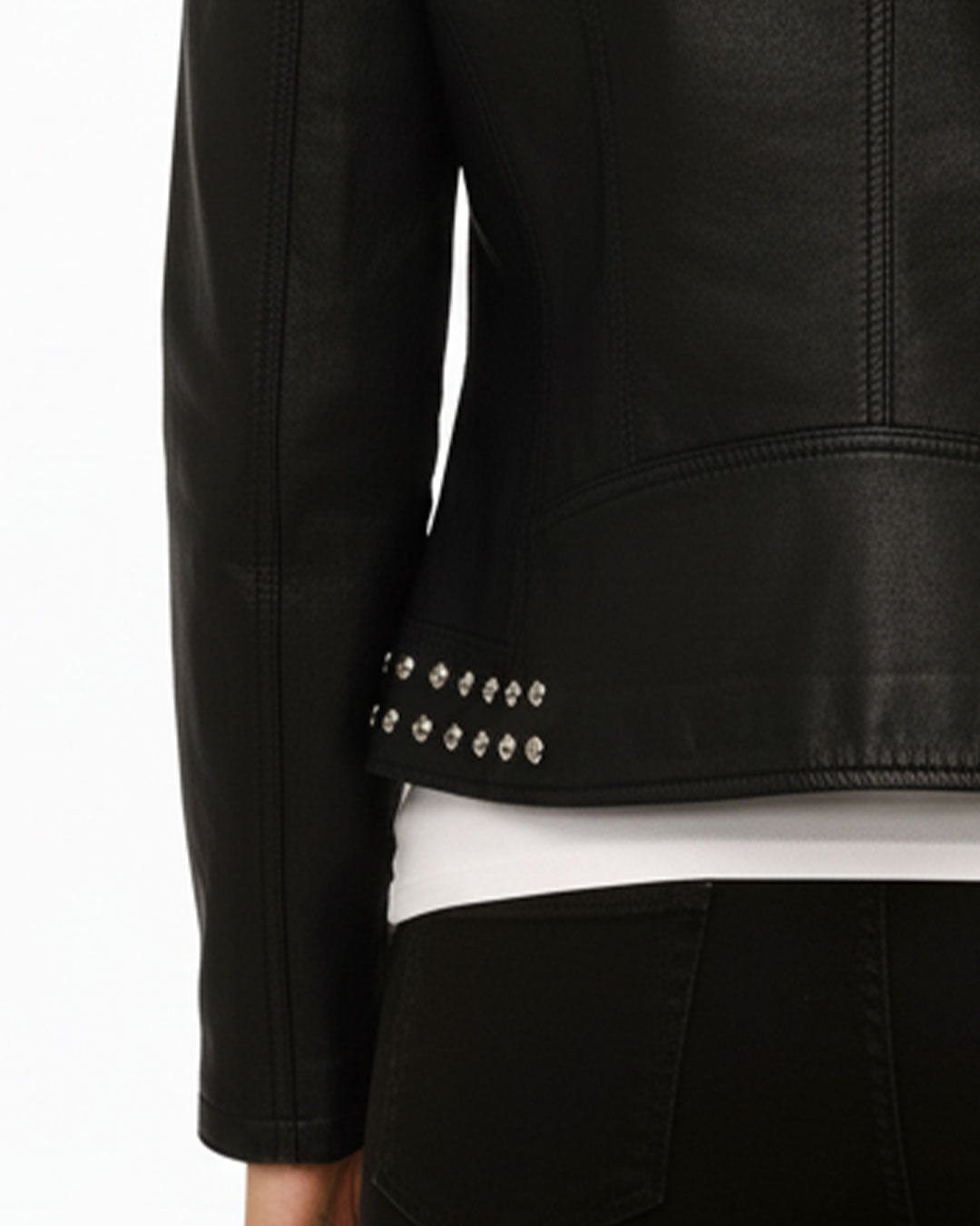 Rebellious Edge Black Studded Jacket