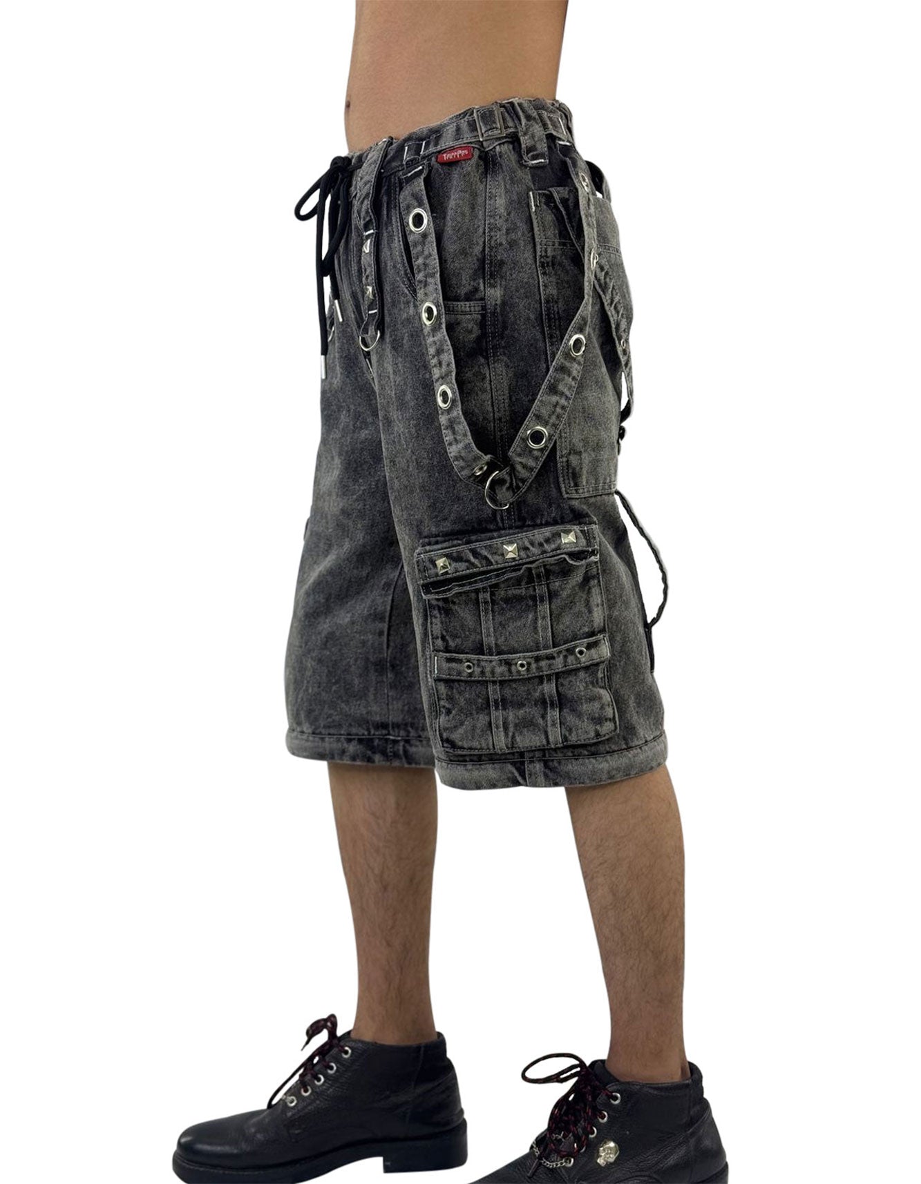 Cyber Goth Cargo Pants – Grey Gothic Trousers  Unisex