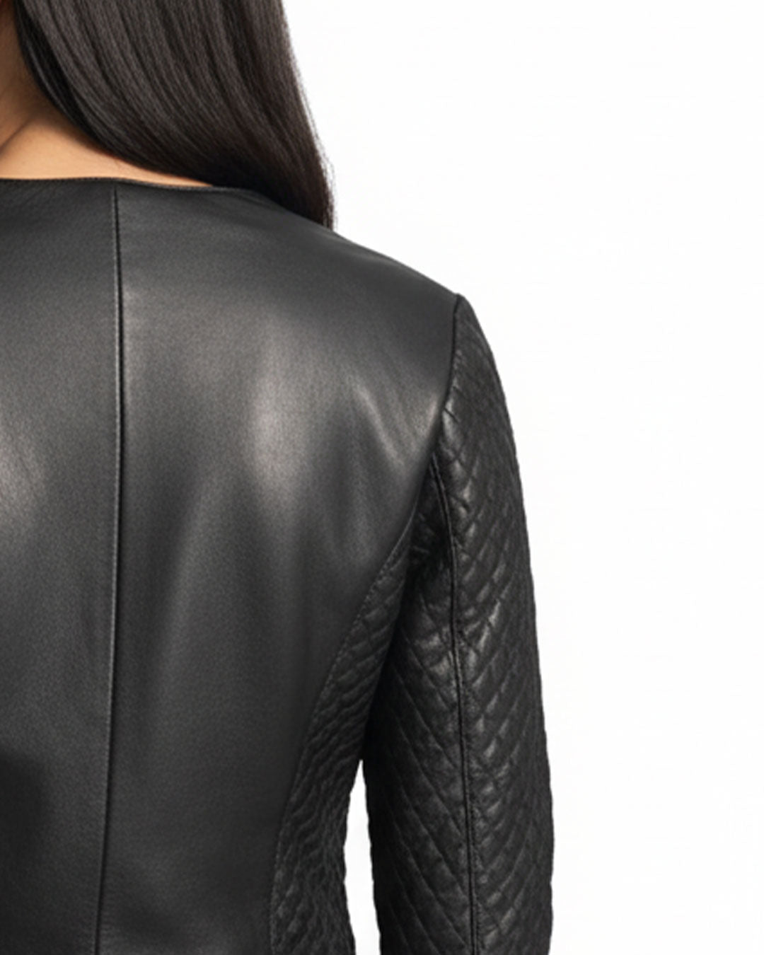 Women's Celeste Studded Black Leather Jacket