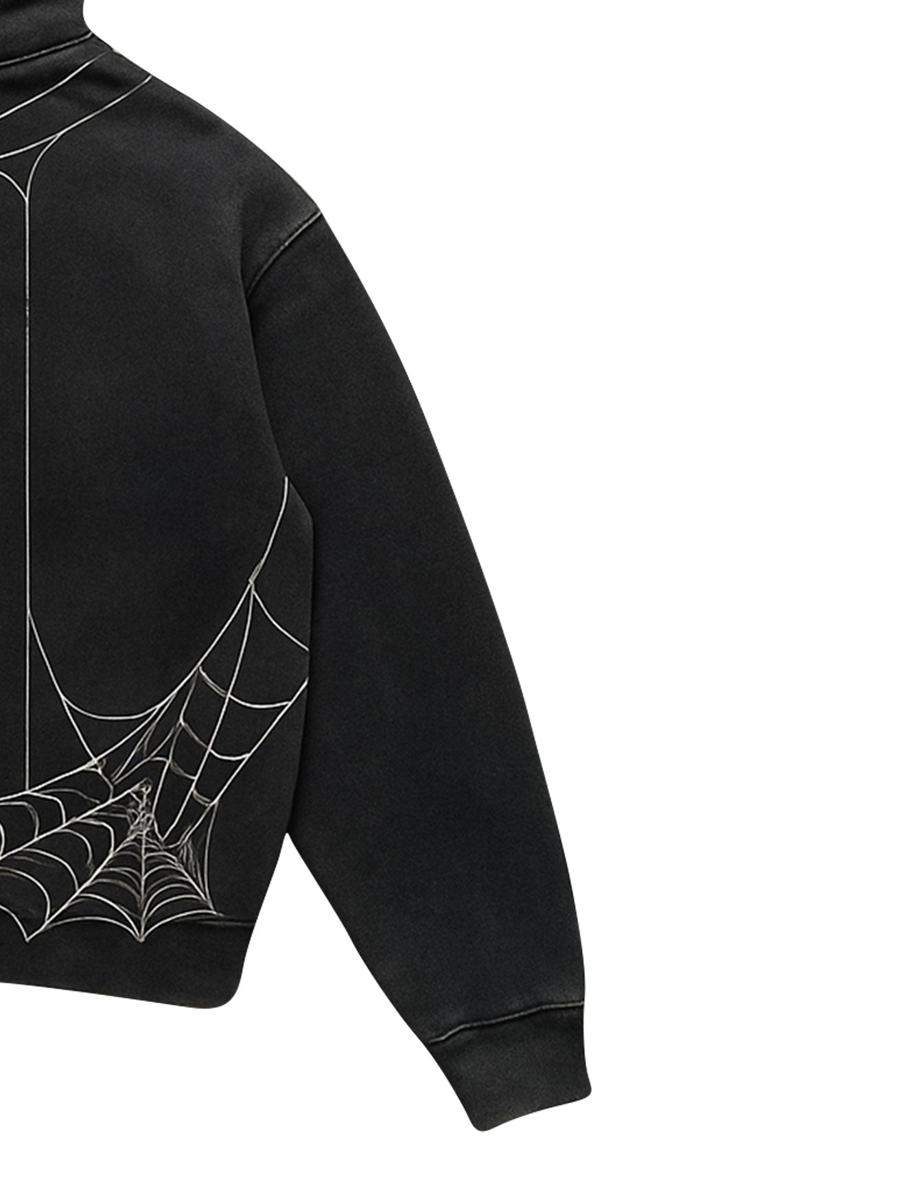 Unisex Gothic Spider Hoodie – Black Web Streetwear Sweatshirt