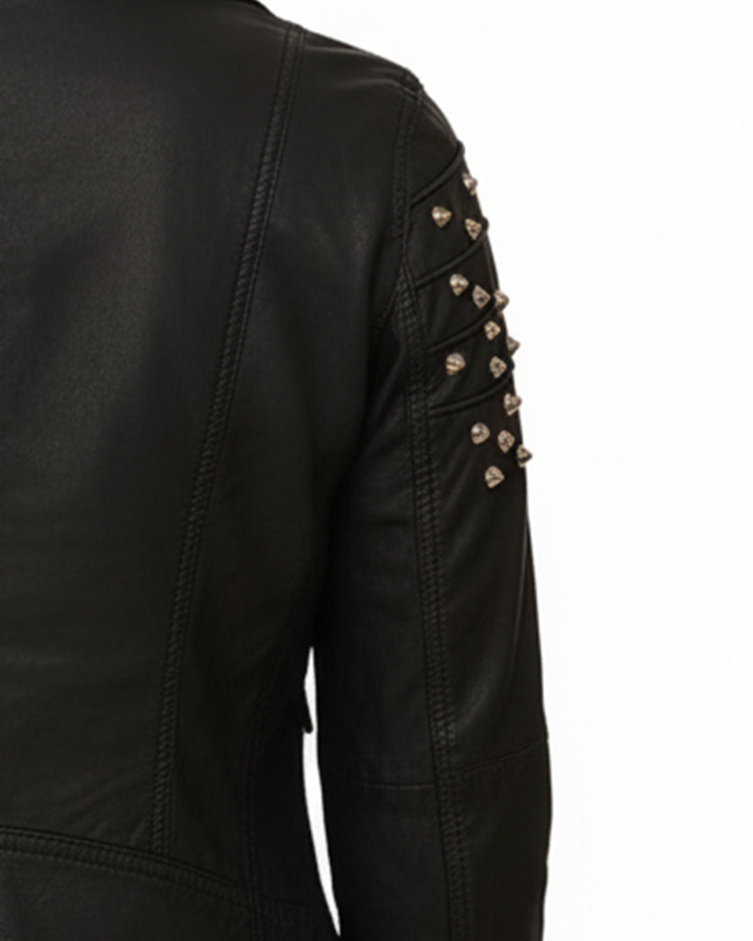 Black Spike Leather Jacket