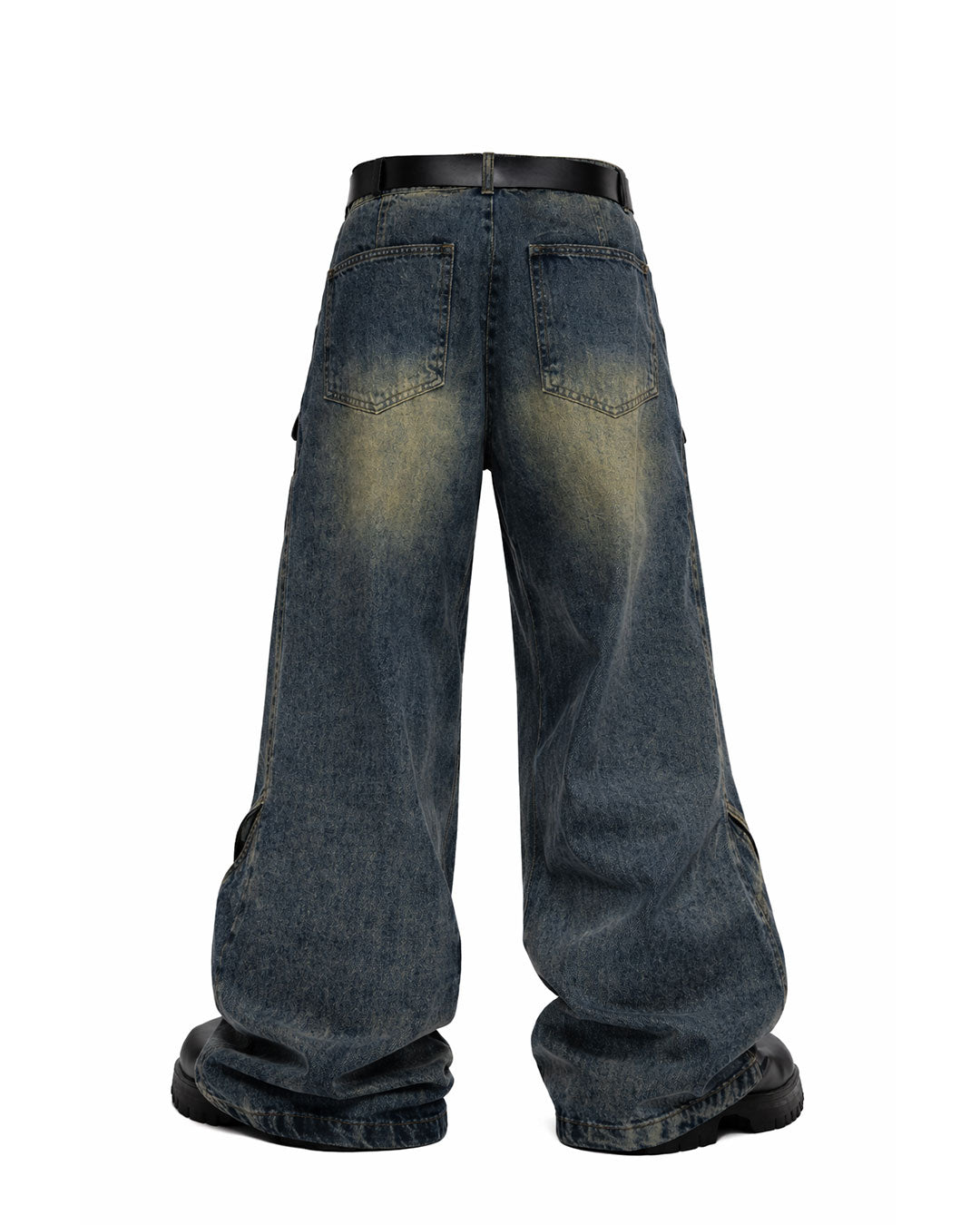 Oversized Distressed Wide Leg Denim Jeans