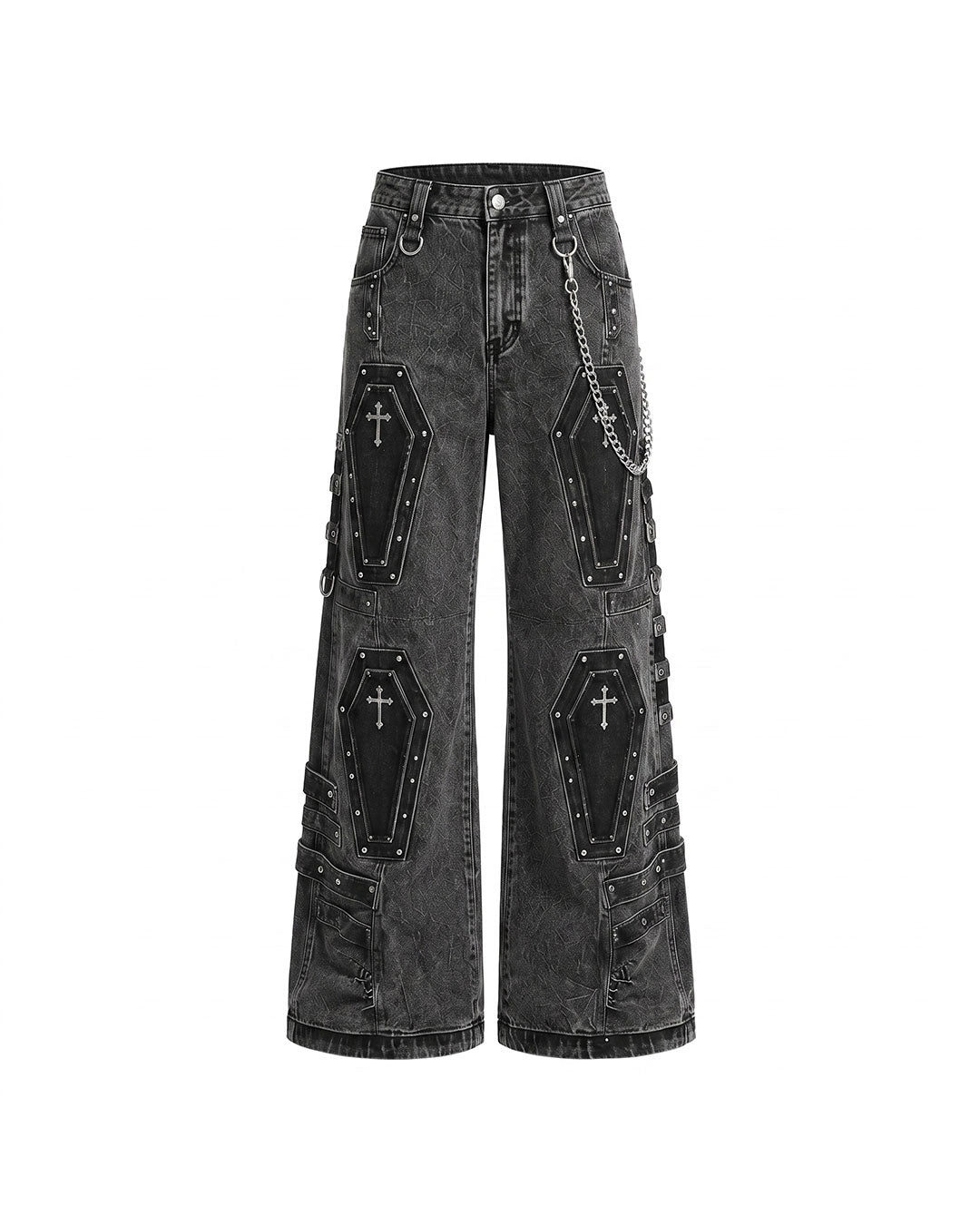 Coffin Pocket Denim Suit – Men’s Double Denim Jacket & Wide Leg Jeans Set