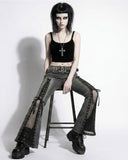 Gothic Halloween Skull & Pumpkin Pants – Spooky Streetwear Style