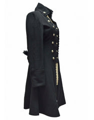Black Gothic Long Coat For Women -   - Trippprs