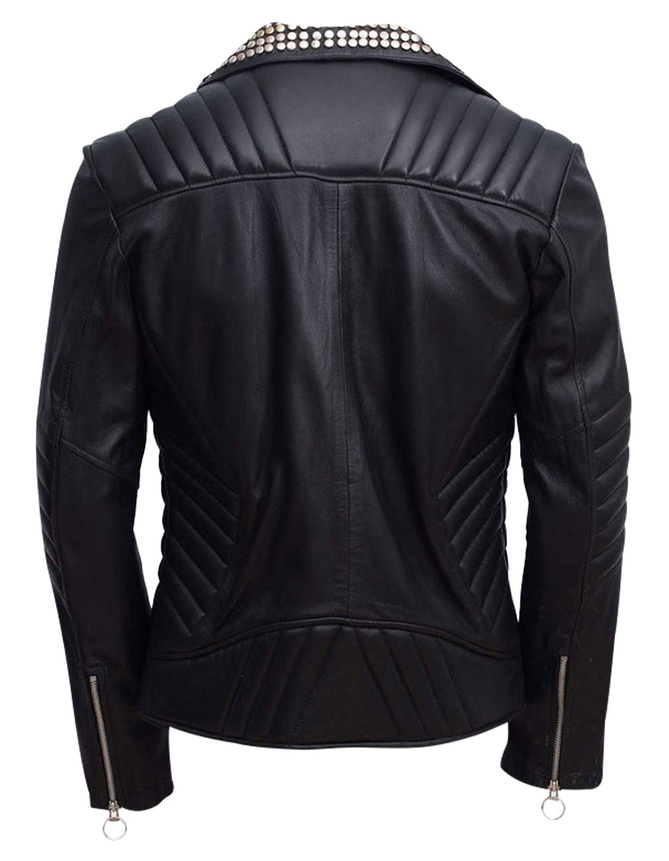 Black Rockstar Leather Jacket -   - Trippprs