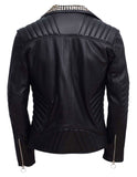 Black Rockstar Leather Jacket -   - Trippprs