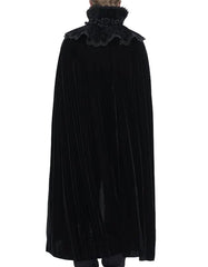 Black Stand Collar Gothic Cloak -   - Trippprs