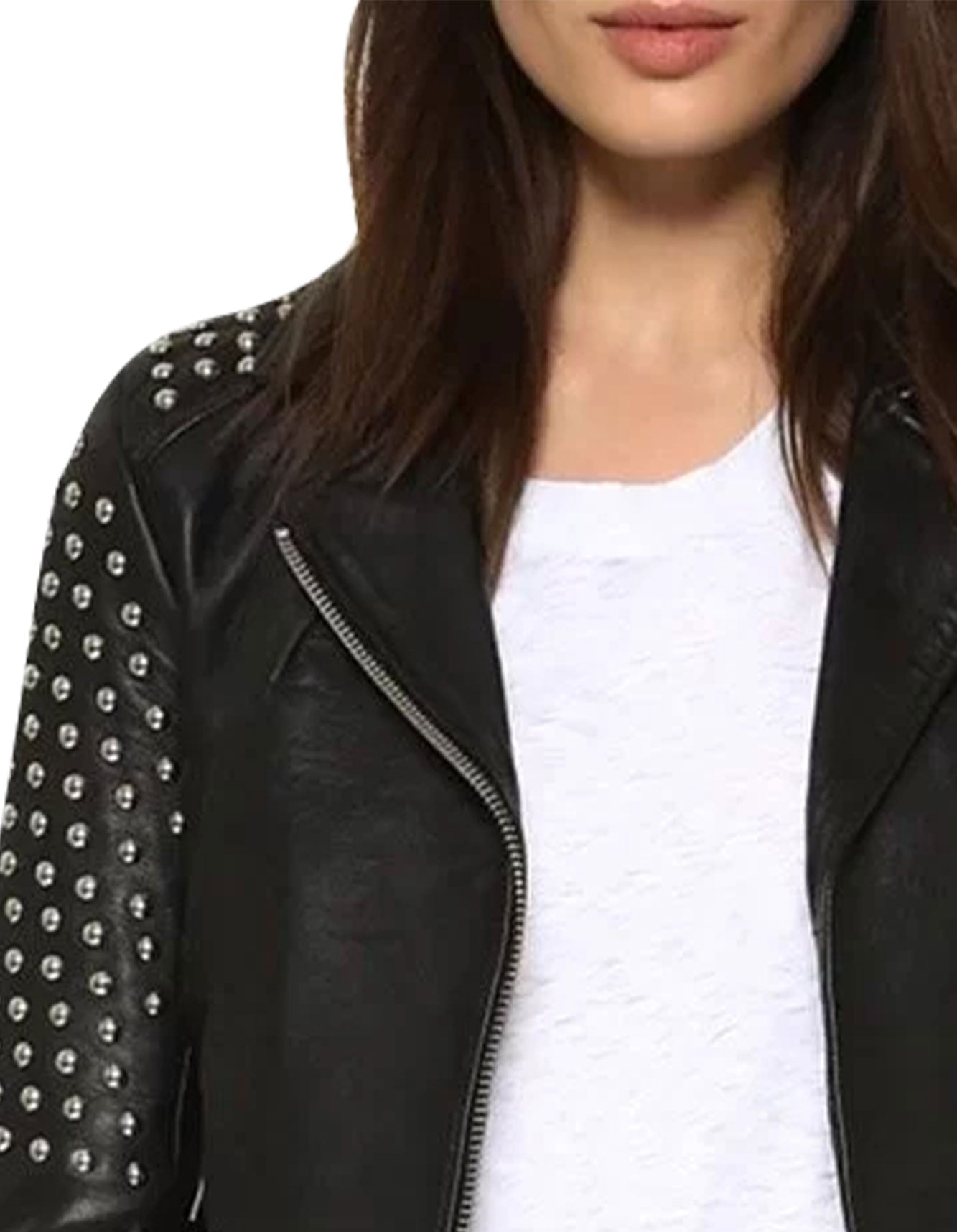 Black Studded Motorcycle Jacket -  -  - Trippprs