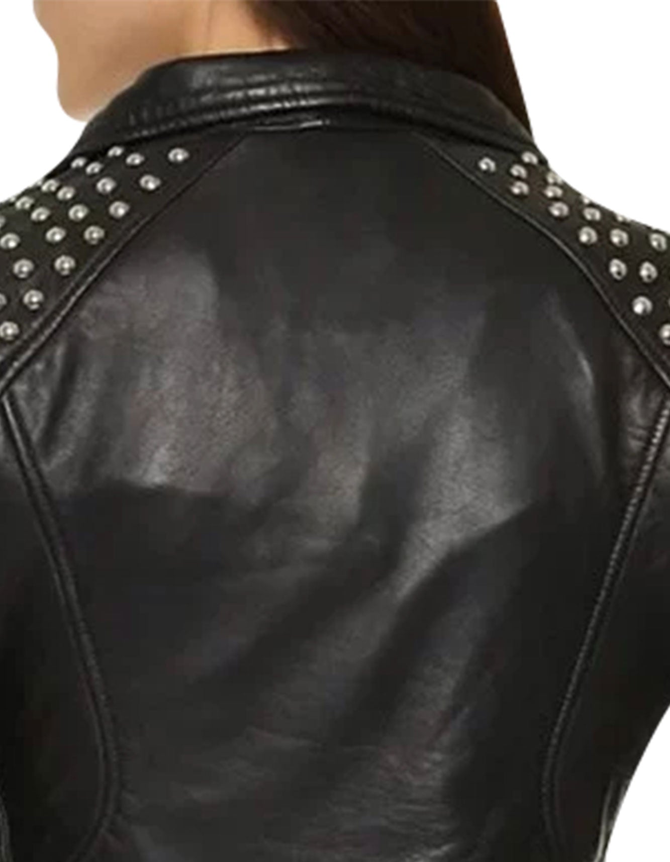 Black Studded Motorcycle Jacket -  -  - Trippprs