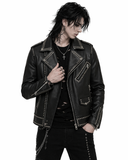 Silver Studded Leather Biker Jacket