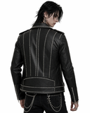 Silver Studded Leather Biker Jacket