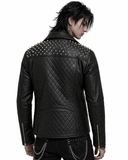 Black Studded Cowhide Motorcycle Jacket