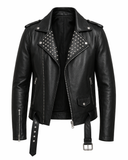 Black Rocker Studded Leather Jacket