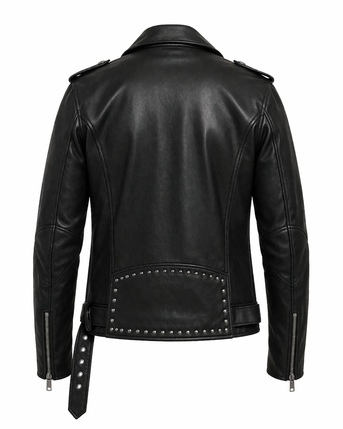 Black Rocker Studded Leather Jacket