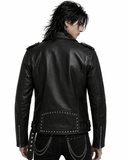 Black Rocker Studded Leather Jacket