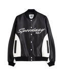 Leather Embroidered Baseball Jacket -  -  - Trippprs