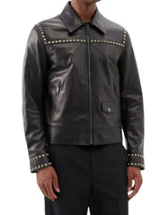 Men’s Rockstud Embellished Black Jacket -  -  - Trippprs