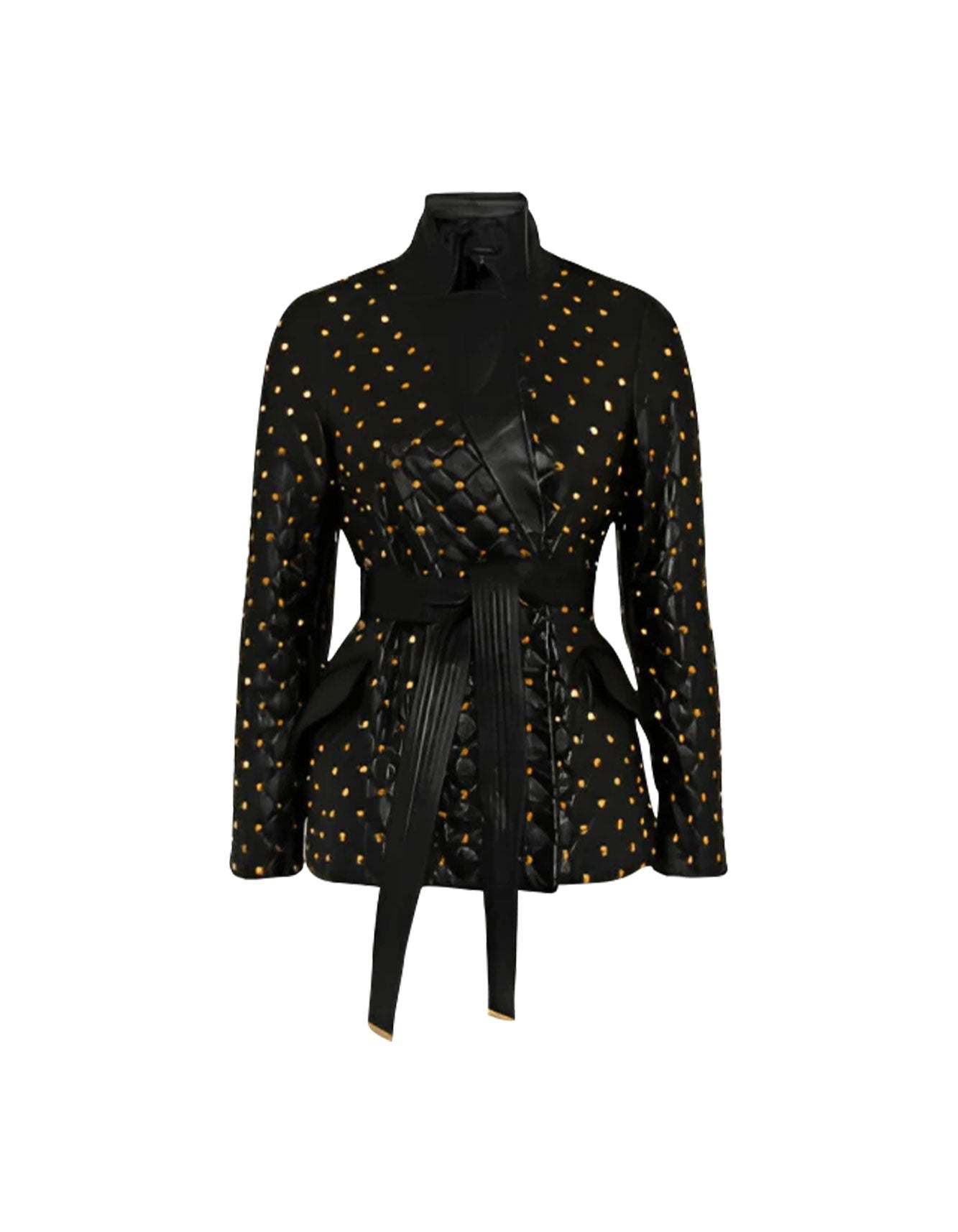 Midnight Majesty Studded Leather Blazer -  -  - Trippprs