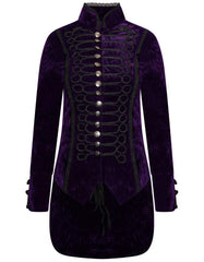 Purple Velvet Gothic Tailcoat -  -  - Trippprs