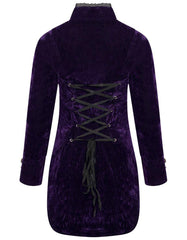 Purple Velvet Gothic Tailcoat -  -  - Trippprs