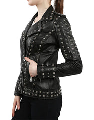 Rebellious Edge Black Studded Jacket -  -  - Trippprs