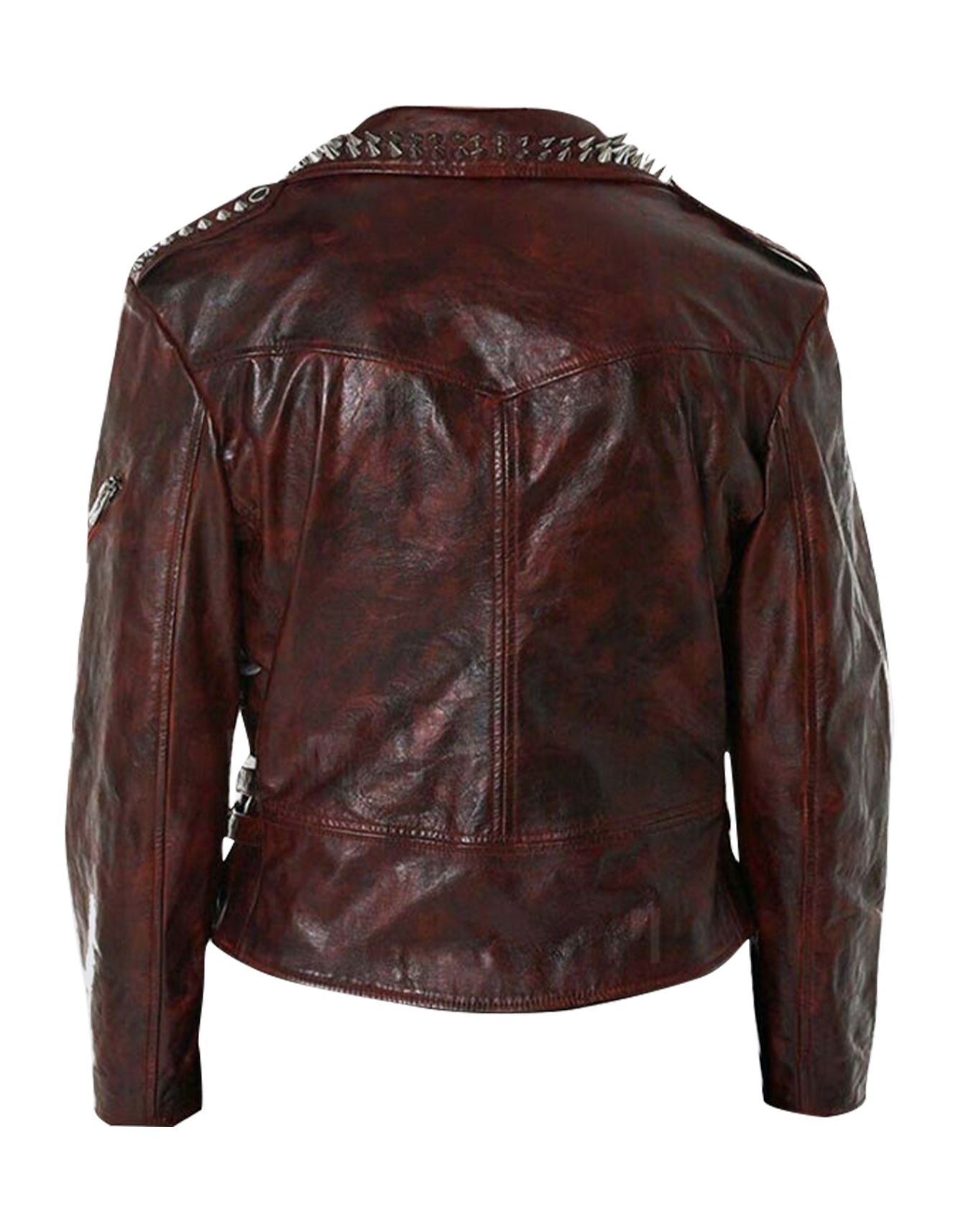 Red Metallic Spiked Studded Jacket -  -  - Trippprs