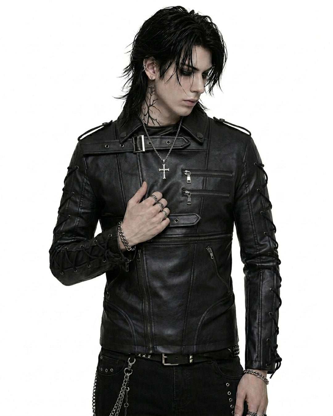 Black Leather Biker Jacket