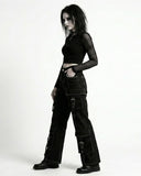 Teen Girl Contrast Stitch Black Jeans