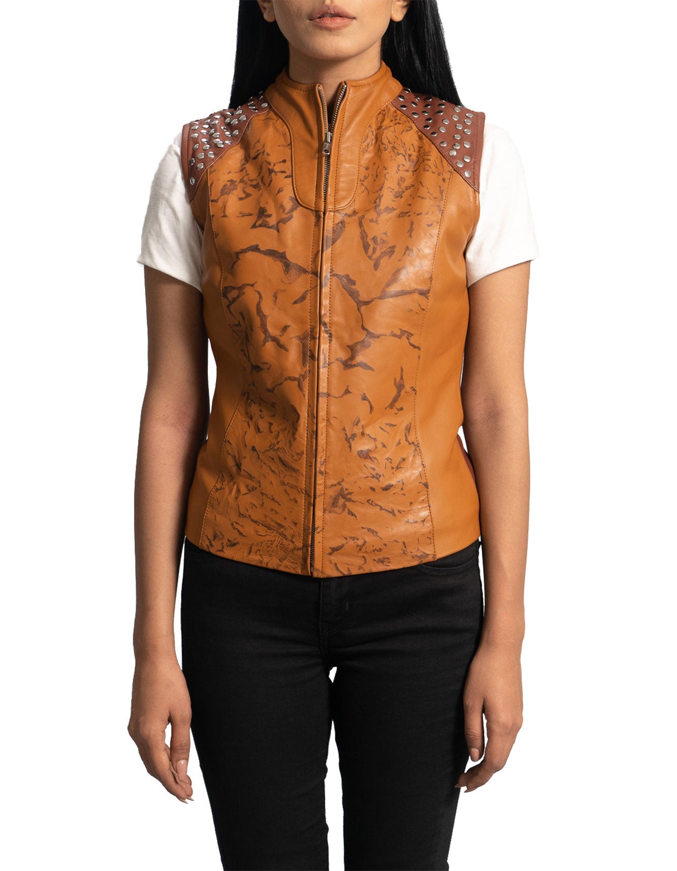 Women Westina Leather Vest -  -  - Trippprs