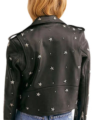 Women’s Black Studded Suede Leather Jacket -  -  - Trippprs