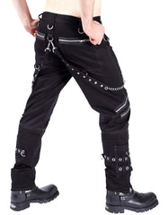 Men's Gothic Punk Rock Pants Casual Cargo Pants Hip Hop Fashion Zippers Streetwear