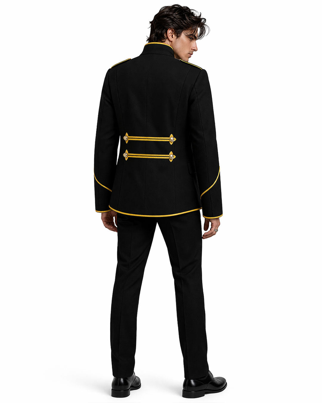 Men’s Black & Yellow Military Jacket
