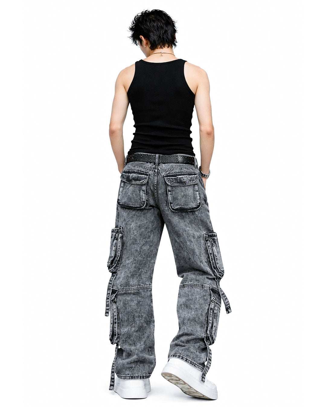 Men’s Wide Leg Denim Pants Relaxed Fit