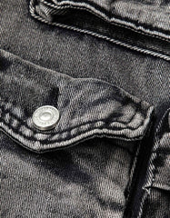 Men Fashion Tie-Dye Wide-Leg Cargo Jeans Y2K Denim Pants