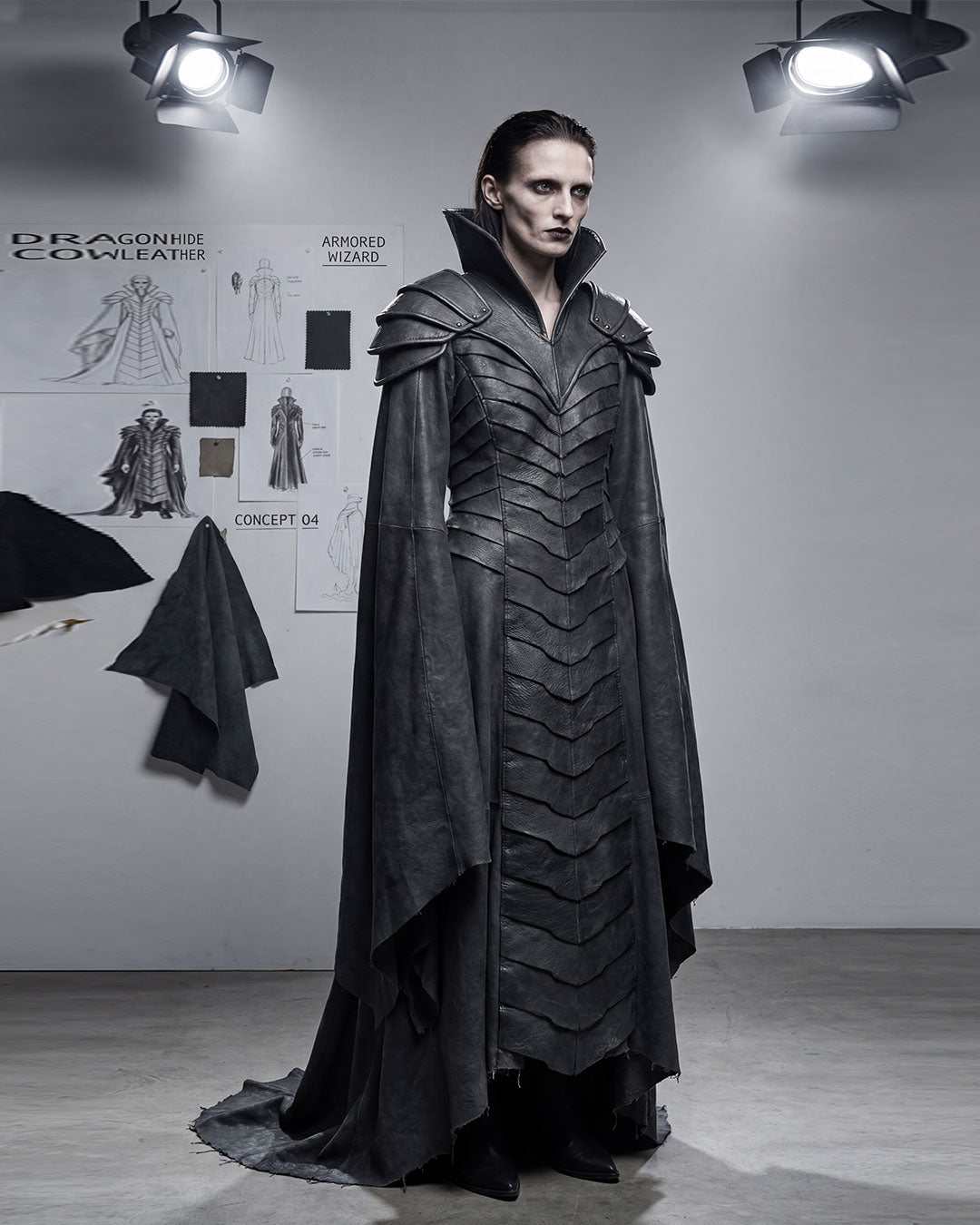 vampire leather trench coat