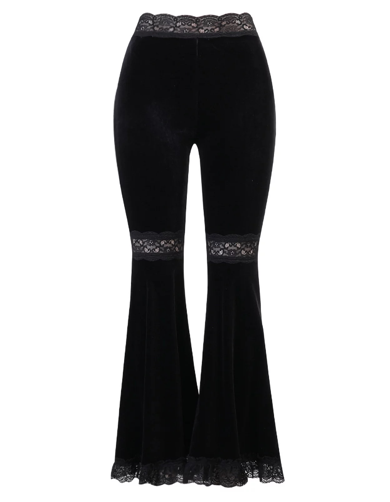 Women’s Sexy Lace Flare Pants – Aesthetic Sheer & Stylish Design
