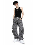 Men’s Wide Leg Denim Pants Relaxed Fit